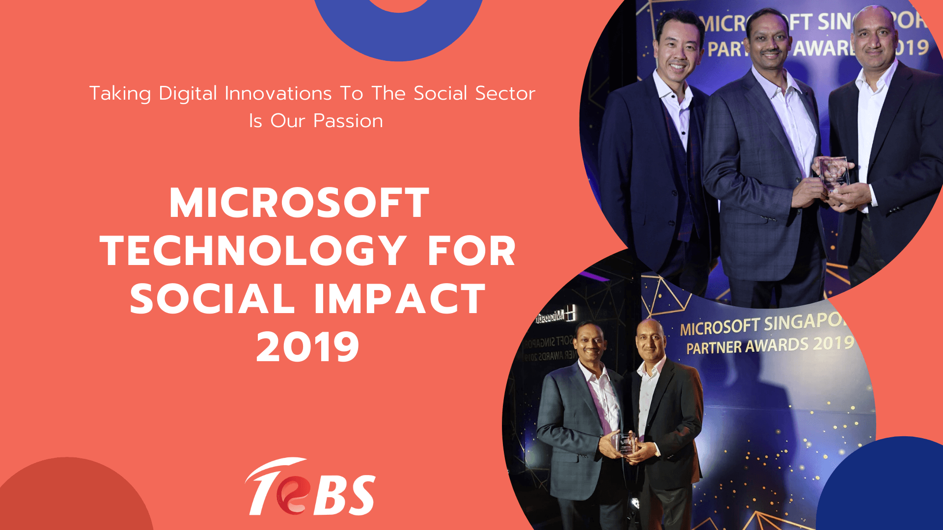 TeBS clinches 2019 Microsoft Singapore Partner Recognition Award in the Technology for Social Impact category