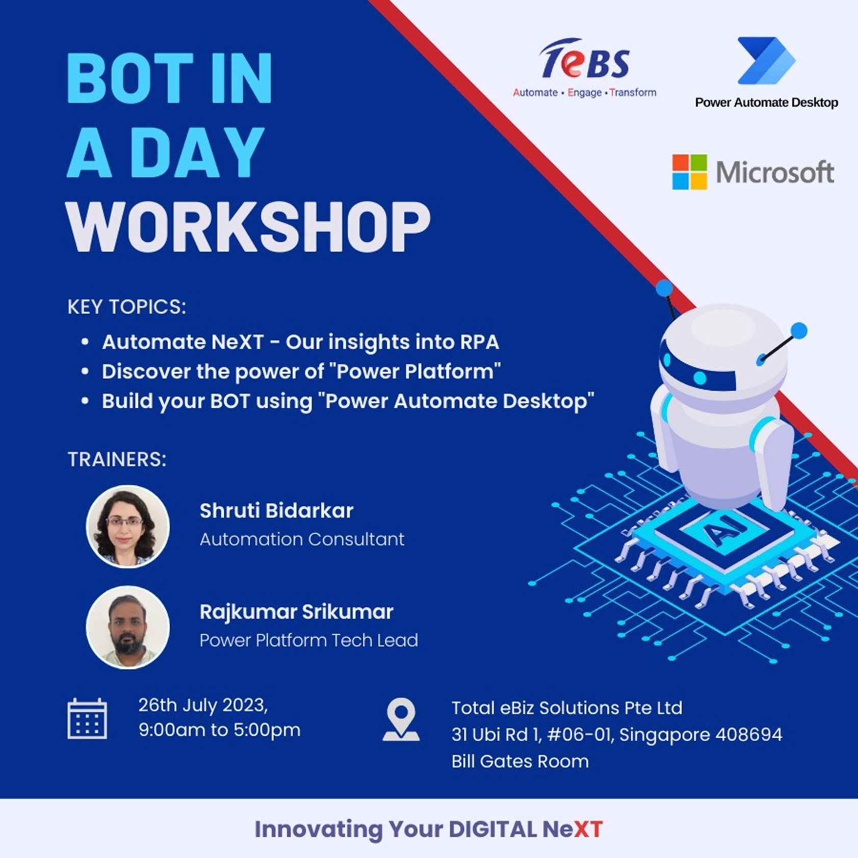 Bot in a Day Workshop Equips Singapore Government Agencies with RPA Capabilities