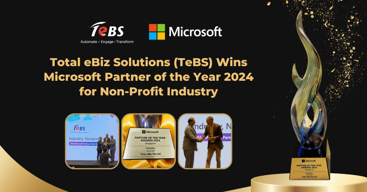 Total eBiz Solutions (TeBS) Wins Microsoft Partner of the Year 2024 for Non-Profit Industry 